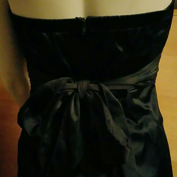 Silky Wishes Navy blue strapless navy dress - Picture 4 of 8